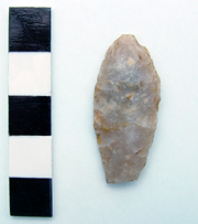 A leaf-shaped arrowhead from Thanet