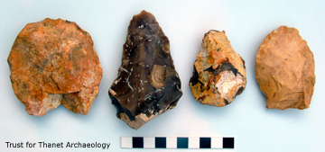 Four Thanet handaxes