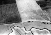 Aerial photo of multiple cropmarks at Great Brooksend Farm