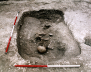 The Beaker grave viewed from the eastern end