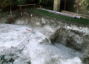 The ring-ditch surrounding the grave at Beauforts