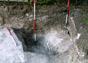 A section through the ring-ditch at Beauforts