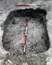 The grave after the skeleton had been removed