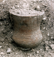 The Beauforts Beaker under excavation