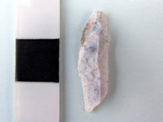 Tiny blade found beside the skull in the grave at Beauforts