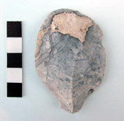 End scraper from the upper ditch fill at Beauforts