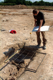 Recording the Beaker burial at QEQM