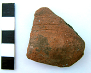 Beaker base sherd from QEQM Margate
