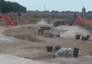 Taking part in an archaeological dig