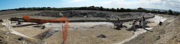 Panoramic view of the excavation area