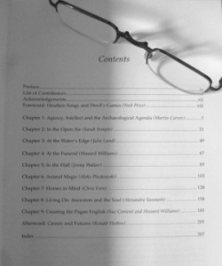Image of the contents page of the book