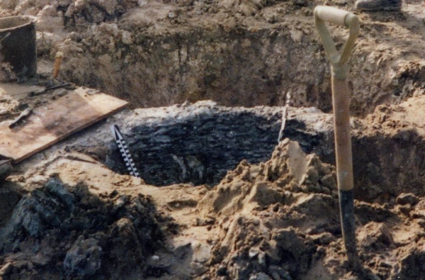 Bronze Age pit lined with woven timbers